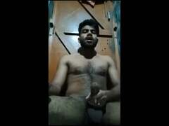 Watch this Indian hunk\'s steamy Indian romp tape with jizm in his mouth