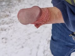 Retrogressive Racoon gets irregular with outdoor piss play in POV